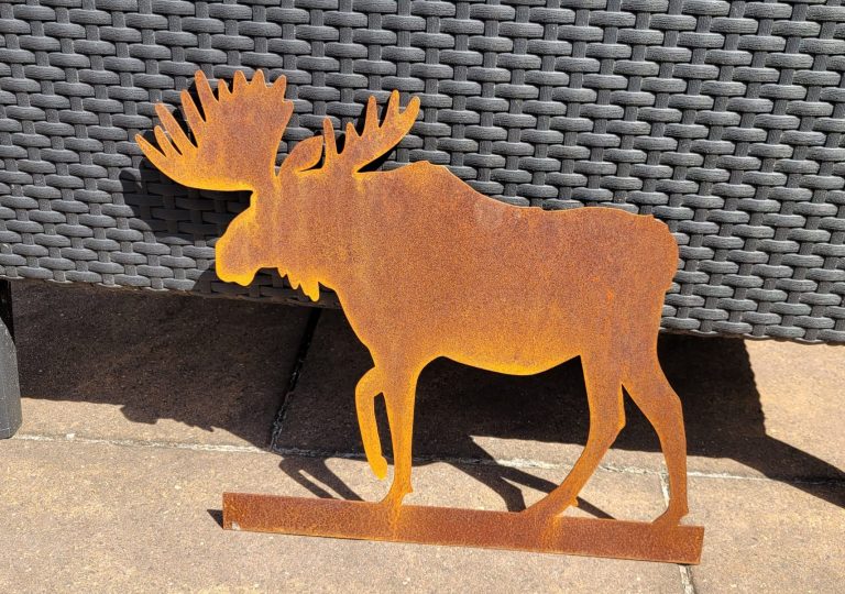 Stahlfigur "Elch" (Rostvariante)