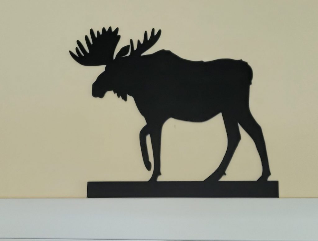 Stahlfigur „Elch“ (schwarz)