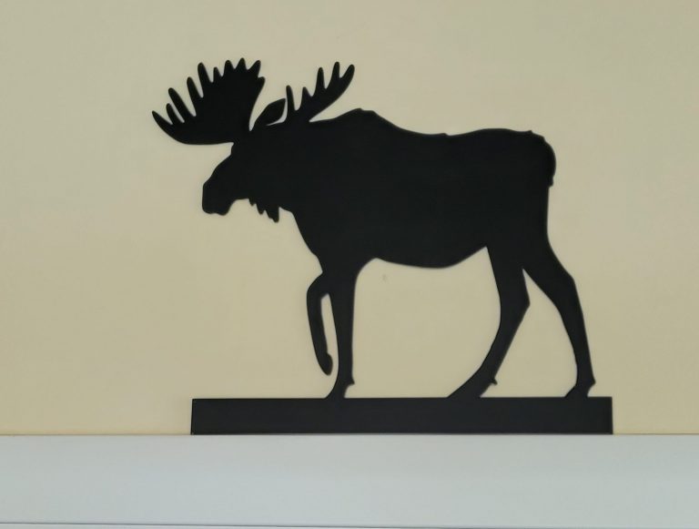 Stahlfigur "Elch" (schwarz)