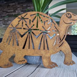 Stahlfigur "Strahlenschildkröte"