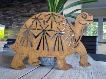 Stahlfigur "Strahlenschildkröte"