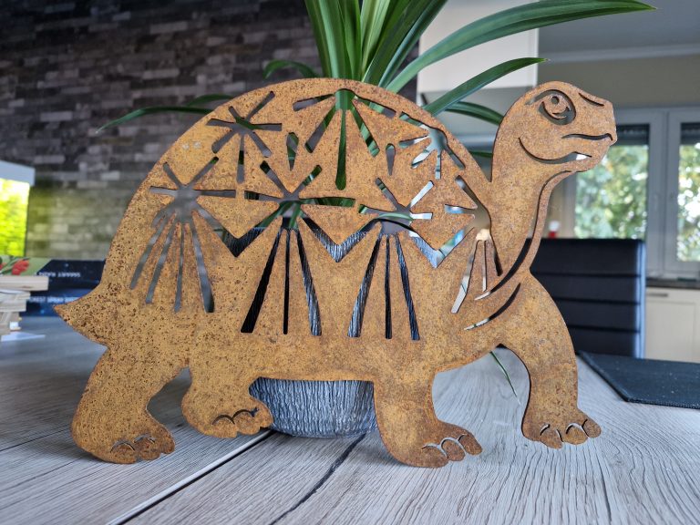 Stahlfigur "Strahlenschildkröte"